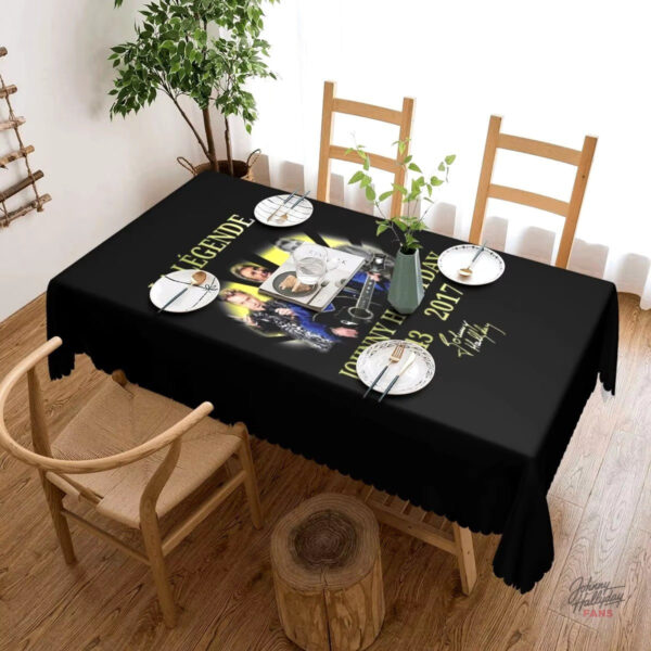 Nappe rectangulaire Johnny Hallyday 140 x 180 cm - vue 6