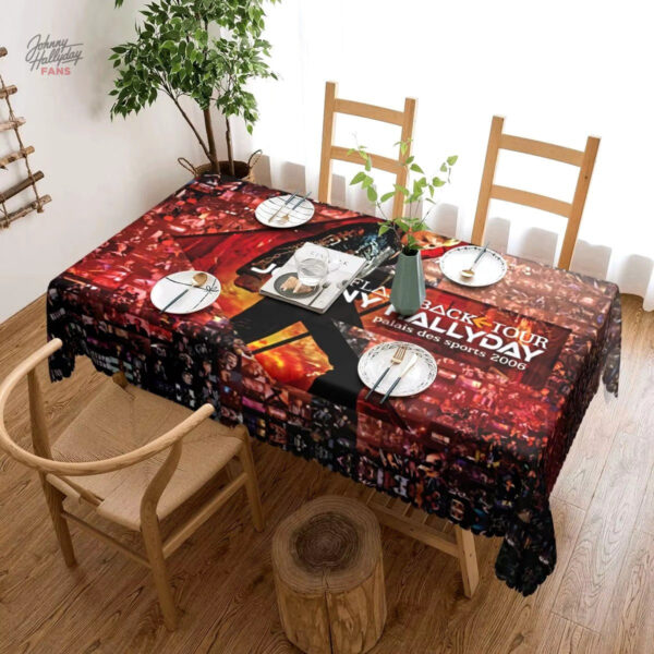 Nappe rectangulaire Johnny Hallyday 140 x 180 cm - vue 7