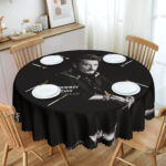 Nappe ronde 150 cm Johnny Hallyday style