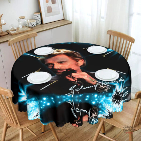 Nappe Johnny Hallyday 150 cm pour décoration