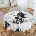 Nappe ronde 150 cm inspirée par Johnny Hallyday