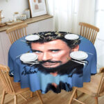 Nappe Johnny Hallyday 150 cm élégante et pratique