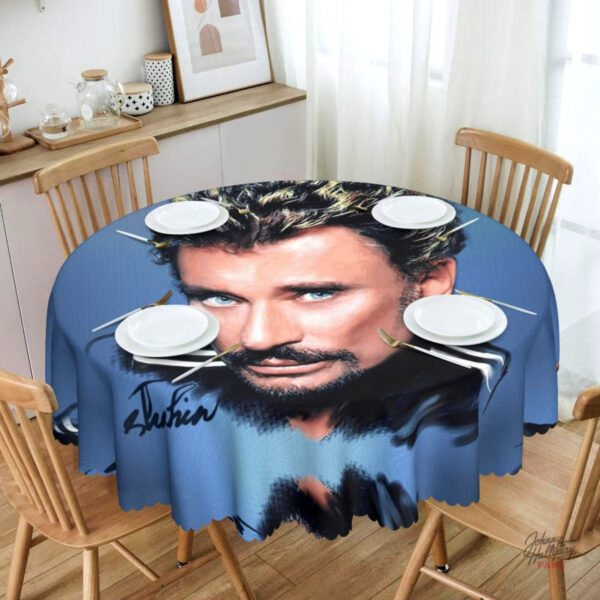 Nappe Johnny Hallyday 150 cm élégante et pratique