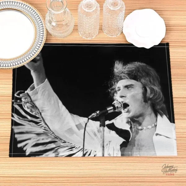 Napperon Johnny Hallyday - Touches personnelles