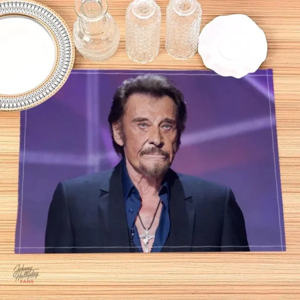 Napperon Johnny Hallyday - Ambiance rétro