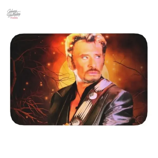 Tapis Johnny Hallyday, 40 cm x 60 cm, modèle 1