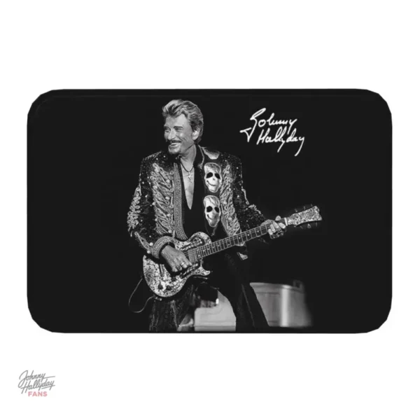 Tapis Johnny Hallyday, 40x60 cm, design rock