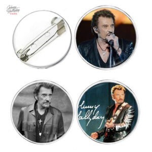 Pin's Johnny Hallyday en métal émaillé