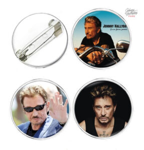 Accessoire vintage Pin's à l'effigie de Johnny Hallyday