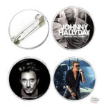 Pin's décoratif hommage à Johnny Hallyday, icône musicale