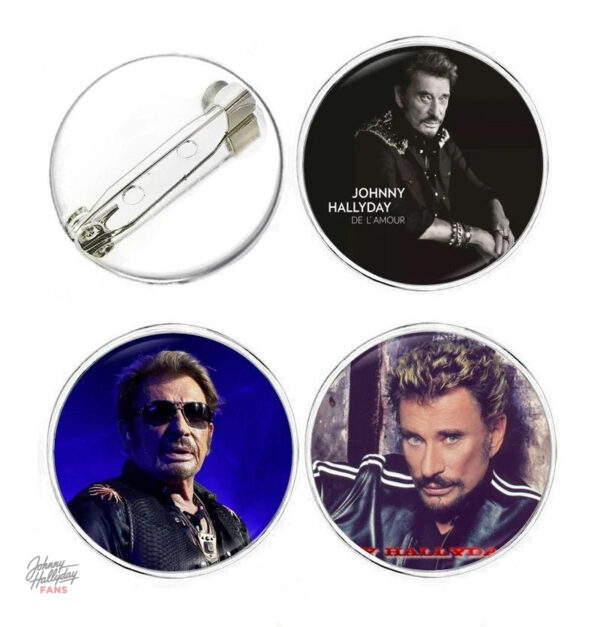 Pin's collector Johnny Hallyday, symbole de la culture rock française