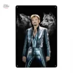 Plaque vintage Johnny Hallyday, divers motifs