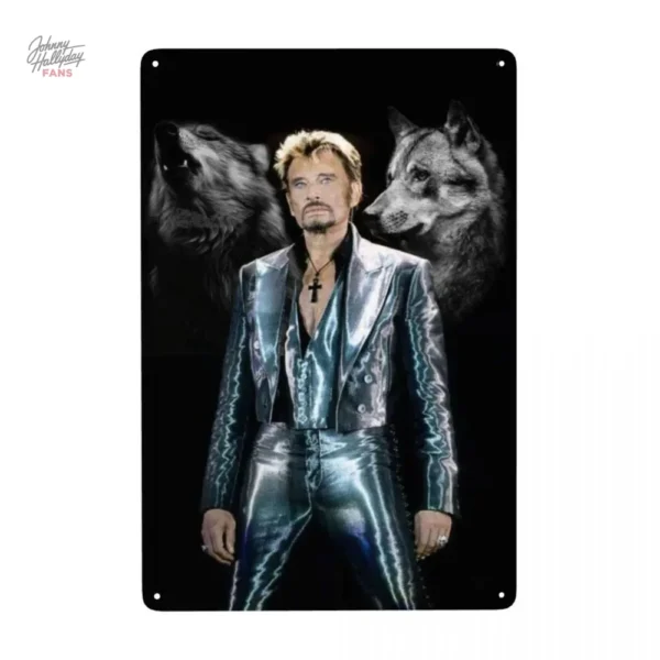 Plaque vintage Johnny Hallyday, divers motifs