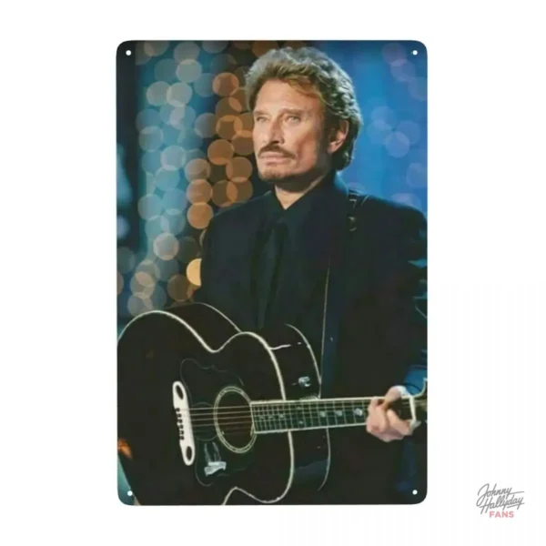 Plaque Johnny Hallyday, design emblématique