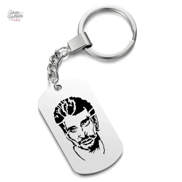 Porte-clés plaque Johnny Hallyday - design unique