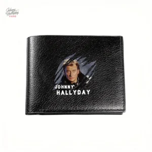 Portefeuille Johnny Hallyday modèle 1 en cuir élégant