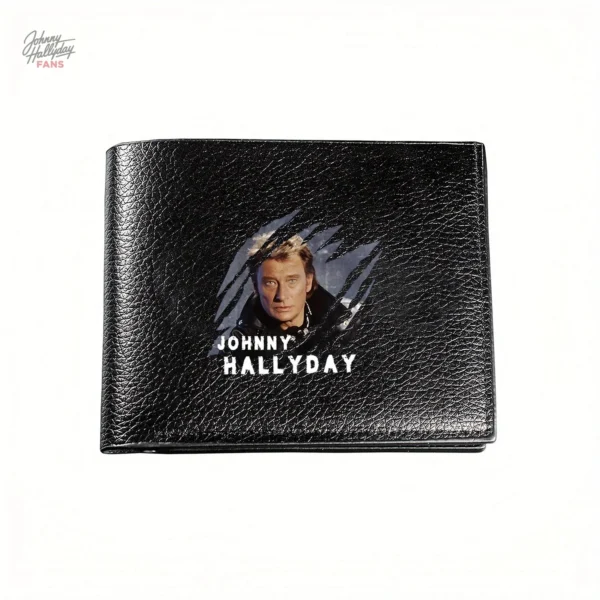 Portefeuille Johnny Hallyday modèle 1 en cuir élégant