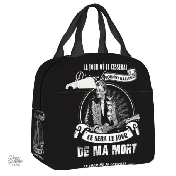Sac à lunch isotherme Johnny Hallyday - motif graphique