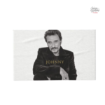 Serviette de bain Johnny Hallyday - motif unique