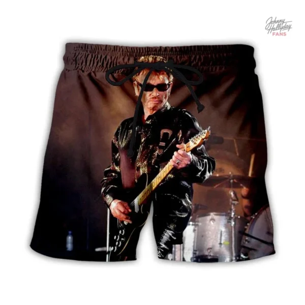Short Johnny Hallyday - Idéal pour les fans de rock