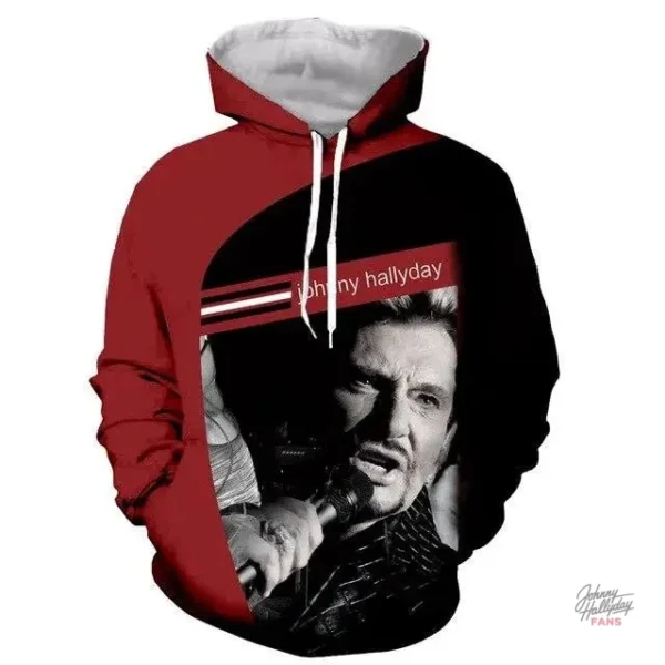 Sweat-shirt à capuche Johnny Hallyday modèle 11