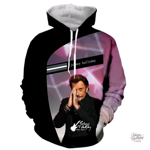 Sweat-shirt à capuche Johnny Hallyday modèle 13