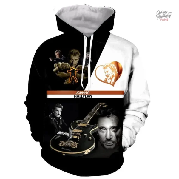 Sweat-shirt à capuche Johnny Hallyday modèle 14
