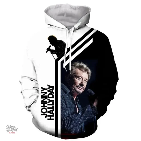 Sweat-shirt à capuche Johnny Hallyday modèle 18