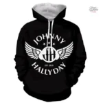 Sweat-shirt à capuche Johnny Hallyday modèle 19