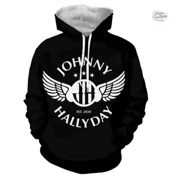 Sweat-shirt à capuche Johnny Hallyday modèle 19