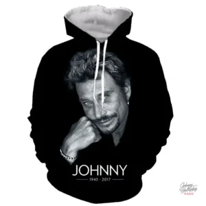 Sweat-shirt à capuche Johnny Hallyday modèle 2