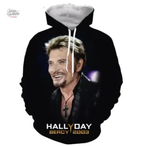 Sweat-shirt à capuche Johnny Hallyday modèle 20