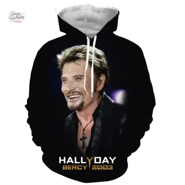 Sweat-shirt à capuche Johnny Hallyday modèle 20