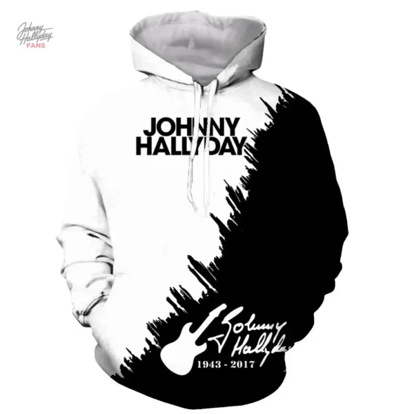 Sweat-shirt à capuche Johnny Hallyday modèle 22