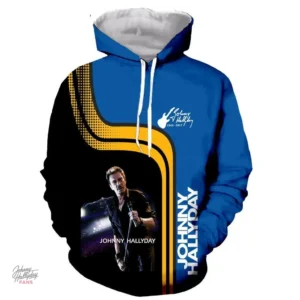 Sweat-shirt à capuche Johnny Hallyday modèle 28