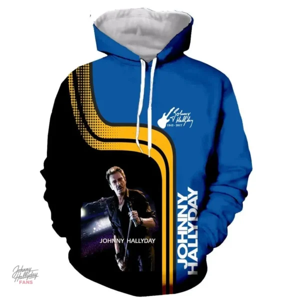 Sweat-shirt à capuche Johnny Hallyday modèle 28