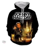 Sweat-shirt à capuche Johnny Hallyday modèle 3