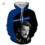 Sweat-shirt à capuche Johnny Hallyday modèle 30