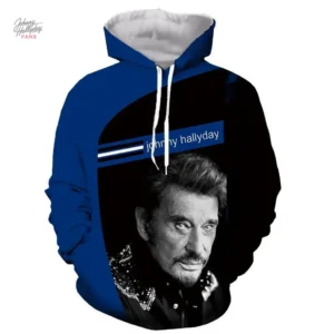 Sweat-shirt à capuche Johnny Hallyday modèle 30