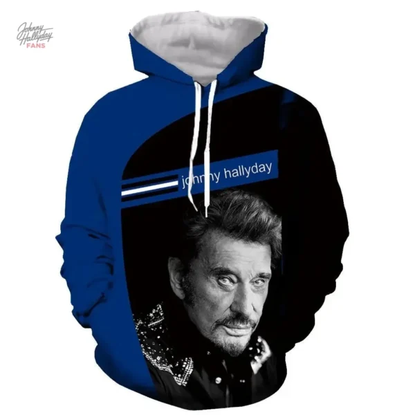 Sweat-shirt à capuche Johnny Hallyday modèle 30