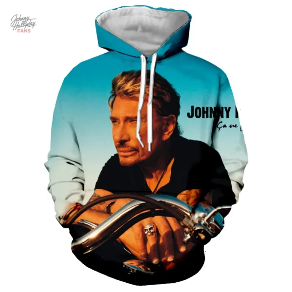 Sweat-shirt à capuche Johnny Hallyday modèle 31