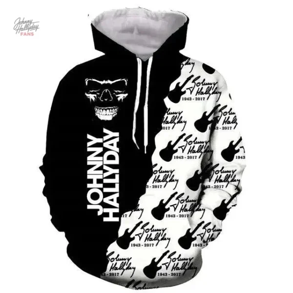 Sweat-shirt à capuche Johnny Hallyday modèle 32