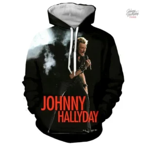 Sweat-shirt à capuche Johnny Hallyday modèle 35