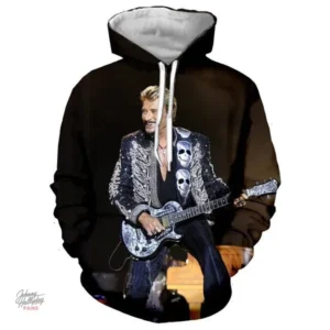 Sweat-shirt à capuche Johnny Hallyday modèle 36