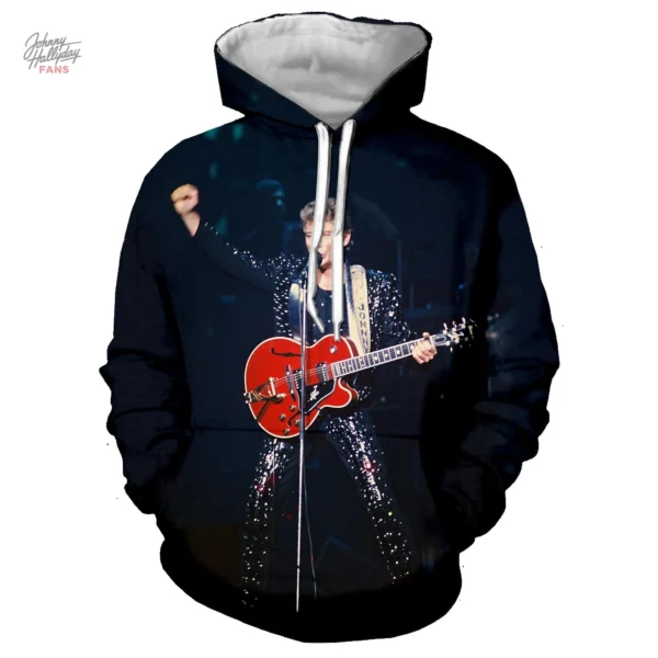 Sweat-shirt à capuche Johnny Hallyday modèle 38