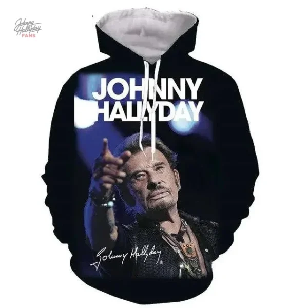 Sweat-shirt à capuche Johnny Hallyday modèle 4