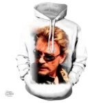 Sweat-shirt à capuche Johnny Hallyday modèle 41