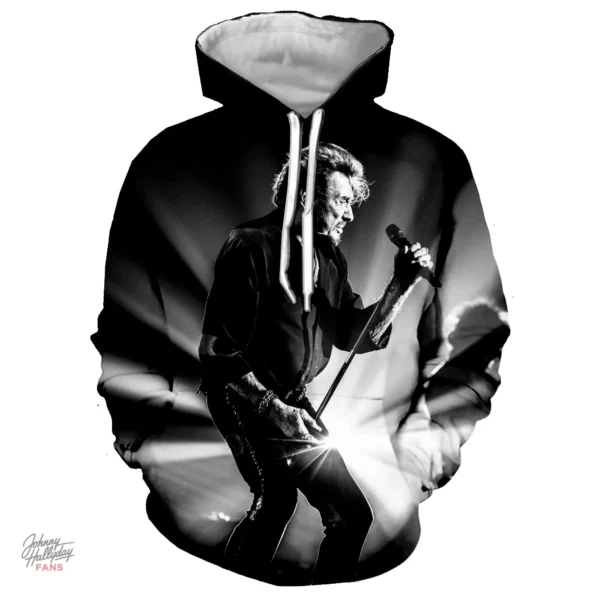 Sweat-shirt à capuche Johnny Hallyday modèle 43