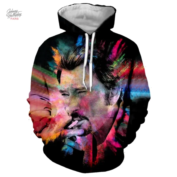 Sweat-shirt à capuche Johnny Hallyday modèle 44