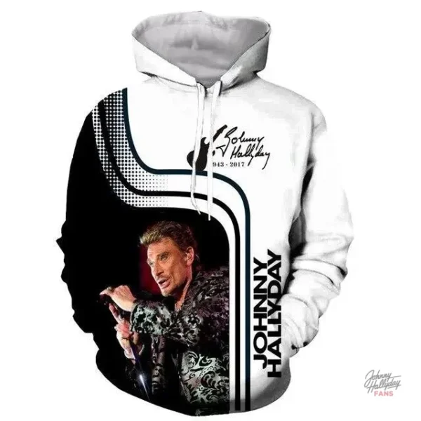 Sweat-shirt à capuche Johnny Hallyday modèle 5